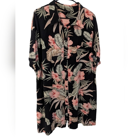 City Chic, Hawaiian Shirt Dress, Size L - Picture 1 of 3